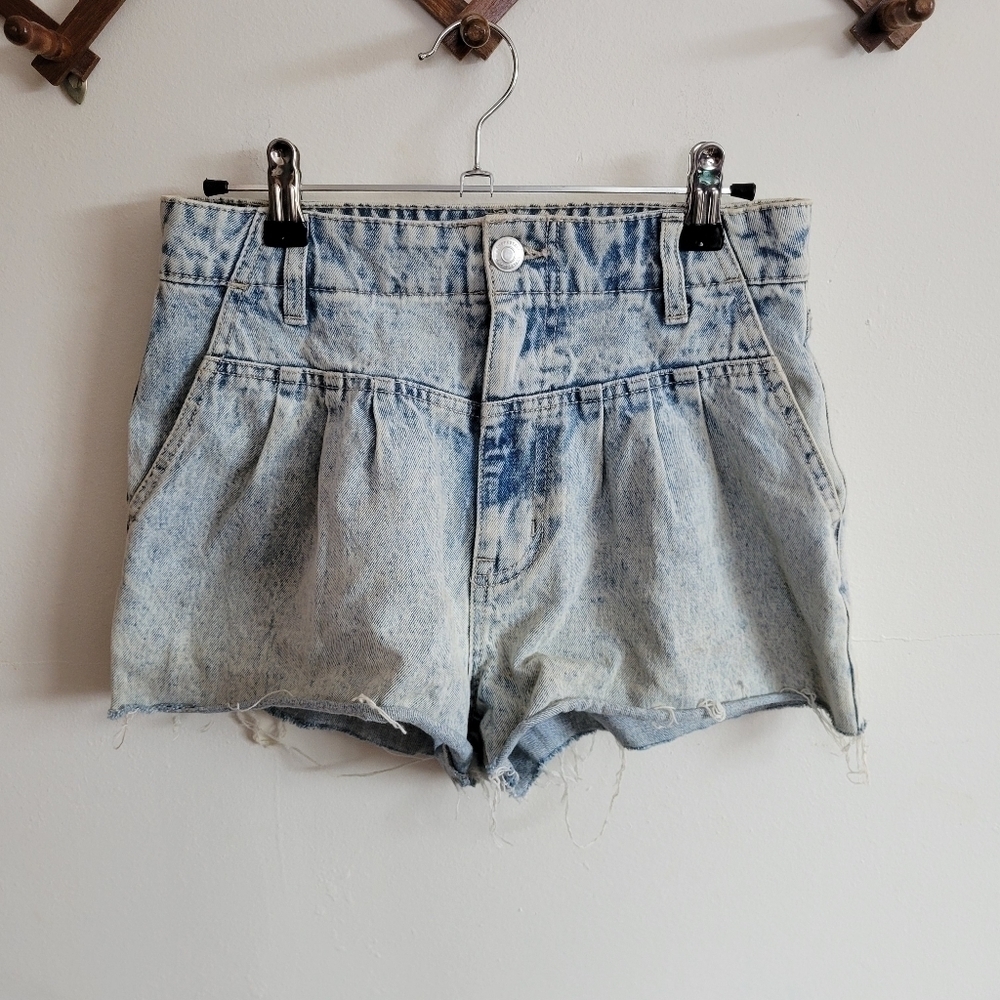 Aeropostale Jean Shorts Light Wash Raw Hem Small 4